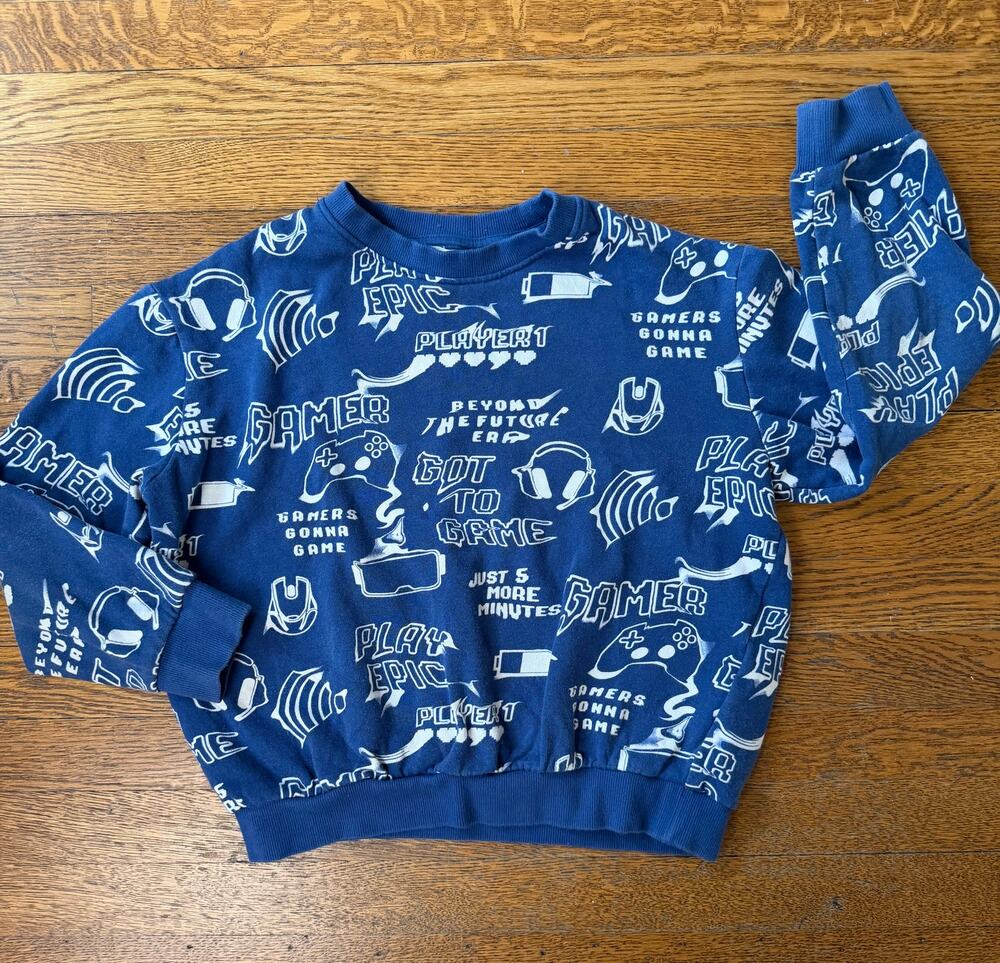 H&M Boys' Gamer Got to Game Sweatshirt Size 8-10